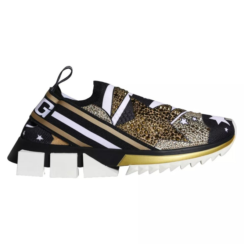 Dolce & Gabbana Multicolor Sorrento Sneakers with Crystal Appliques