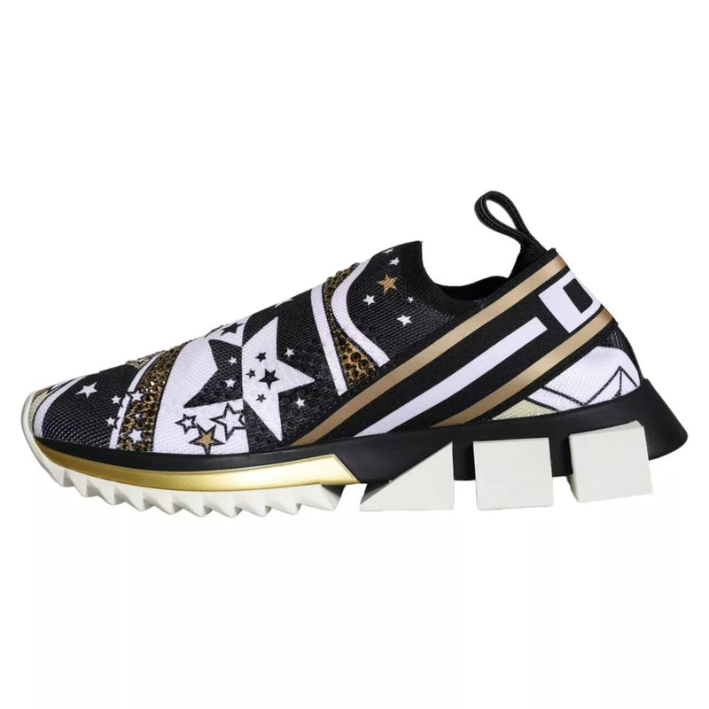 Dolce & Gabbana Multicolor Sorrento Sneakers with Crystal Appliques