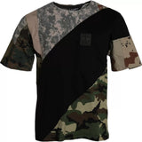 T-shirt homme Dolce &amp; Gabbana en coton à col rond, multicolore, motif camouflage.