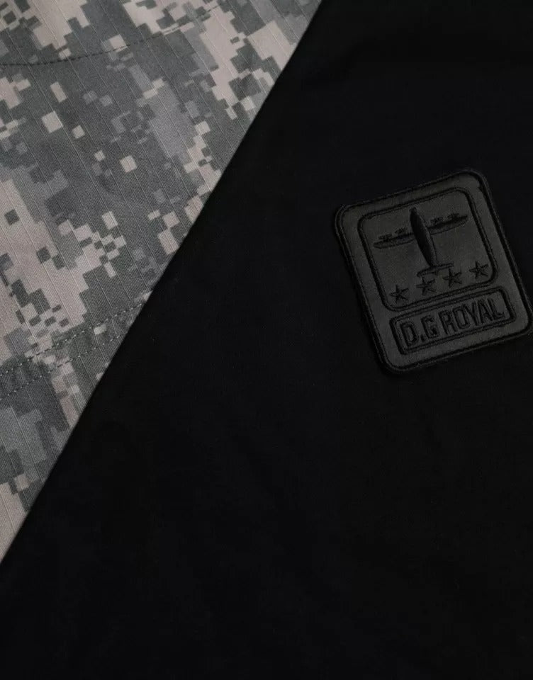 T-shirt homme Dolce &amp; Gabbana en coton à col rond, multicolore, motif camouflage.