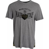T-shirt en coton à col rond, gris, à imprimé graphique de Dolce &amp; Gabbana