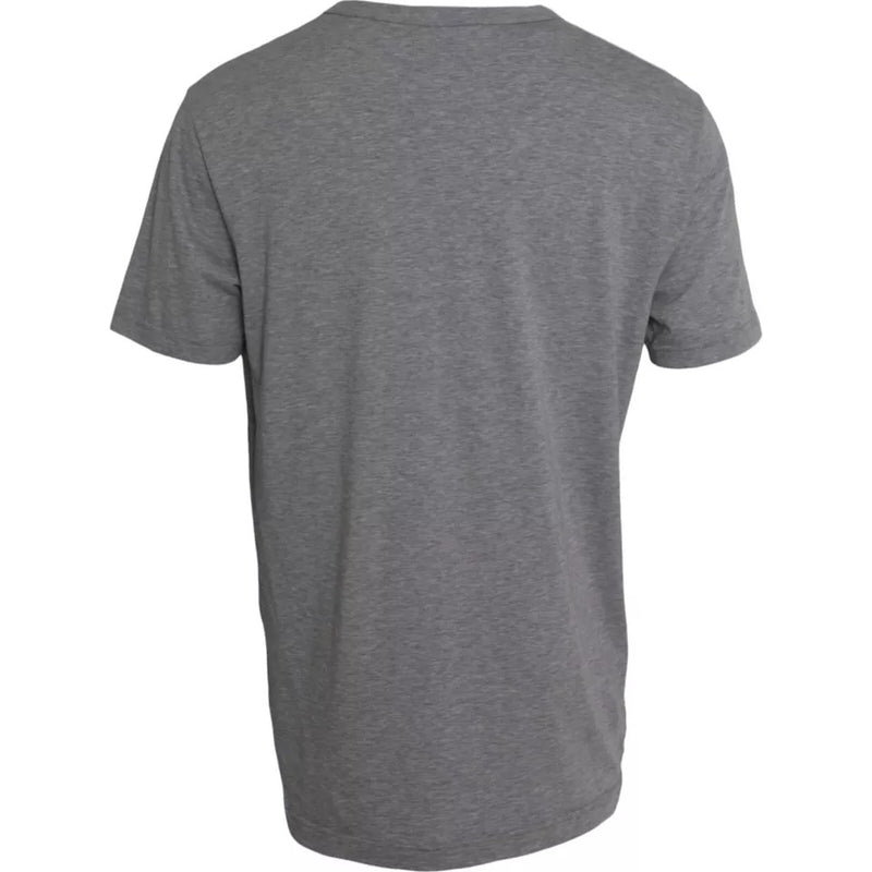 Dolce &amp; Gabbana grijs katoenen T-shirt met ronde hals en grafische print.