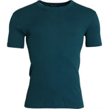 T-shirt à manches courtes, col rond, en coton bleu et vert de Dolce &amp; Gabbana