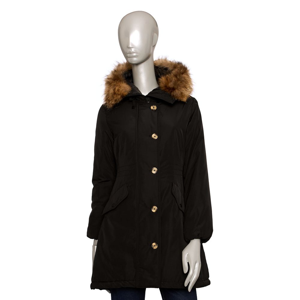 Baldinini Trend Veste Longue Noire en Polyester pour Femme