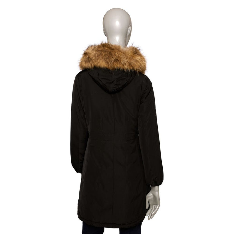 Baldinini Trend Black Polyester Long Jacket for Women