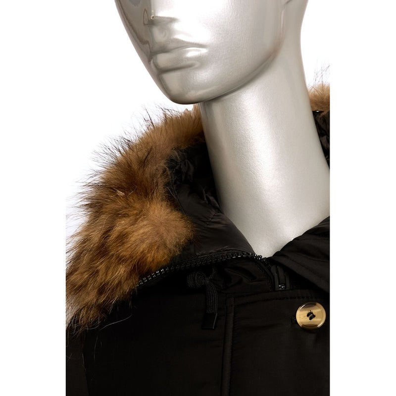 Baldinini Trend Black Polyester Long Jacket for Women