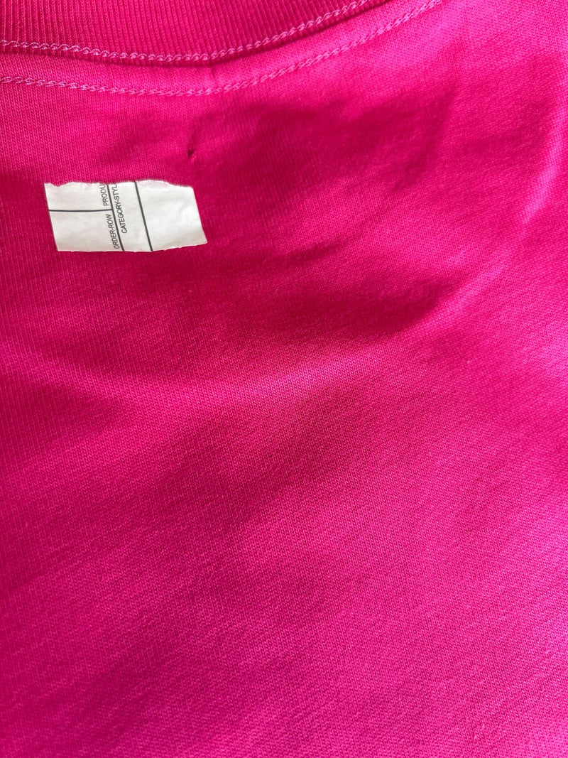 Balenciaga Pink Cotton Crew Neck Short Sleeve T-Shirt