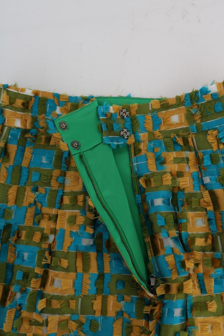Jupe crayon droite en jacquard multicolore Dolce &amp; Gabbana