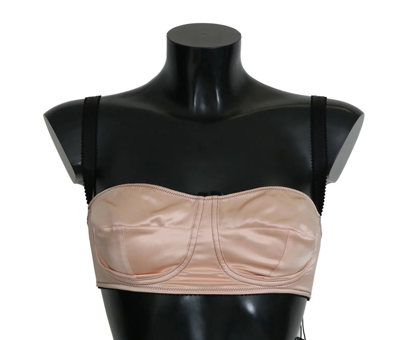 Dolce & Gabbana Pink Balconcino Bra - Authentic Women's Underwear