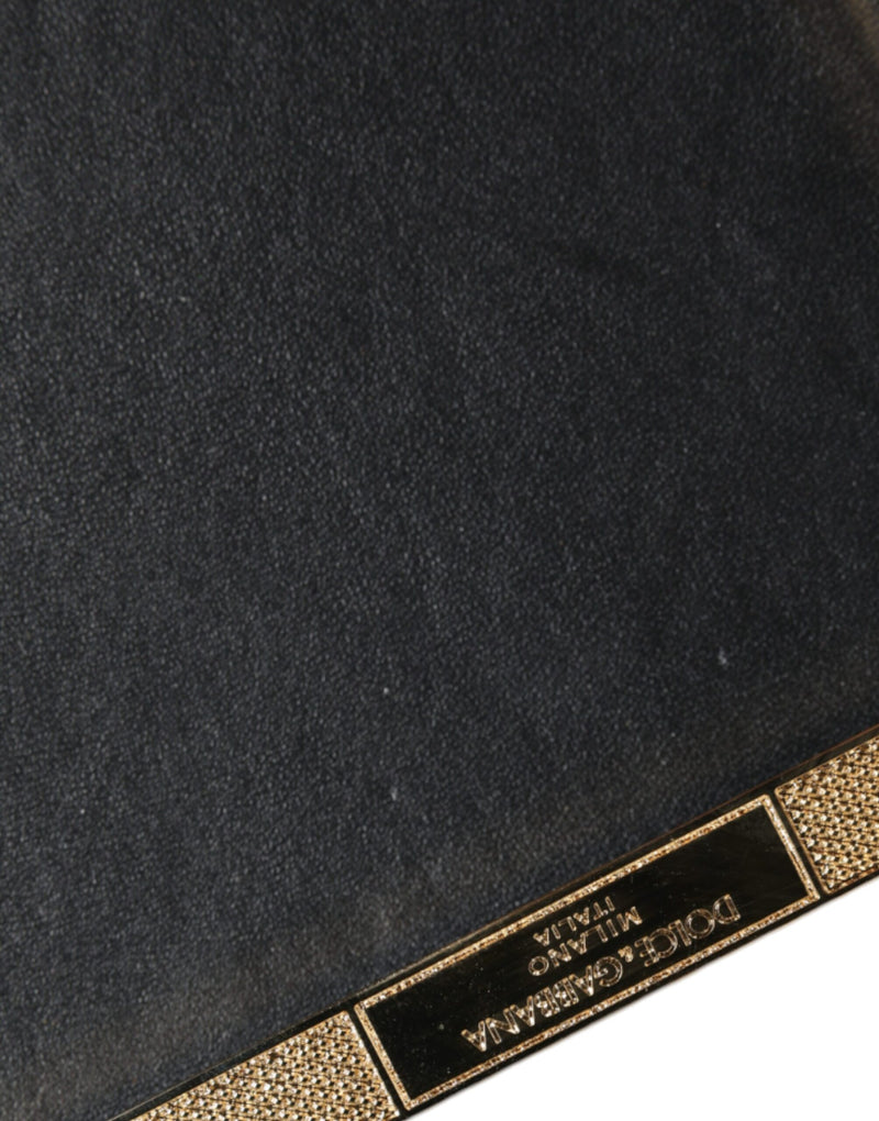 Dolce & Gabbana Gold Crystal Bifold Clutch Evening Party Purse
