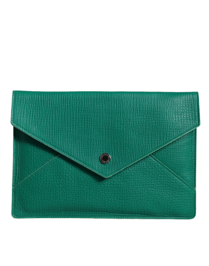 Dolce & Gabbana Sac à Main Clutch en Cuir Vert