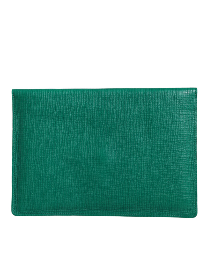 Dolce & Gabbana Sac à Main Clutch en Cuir Vert