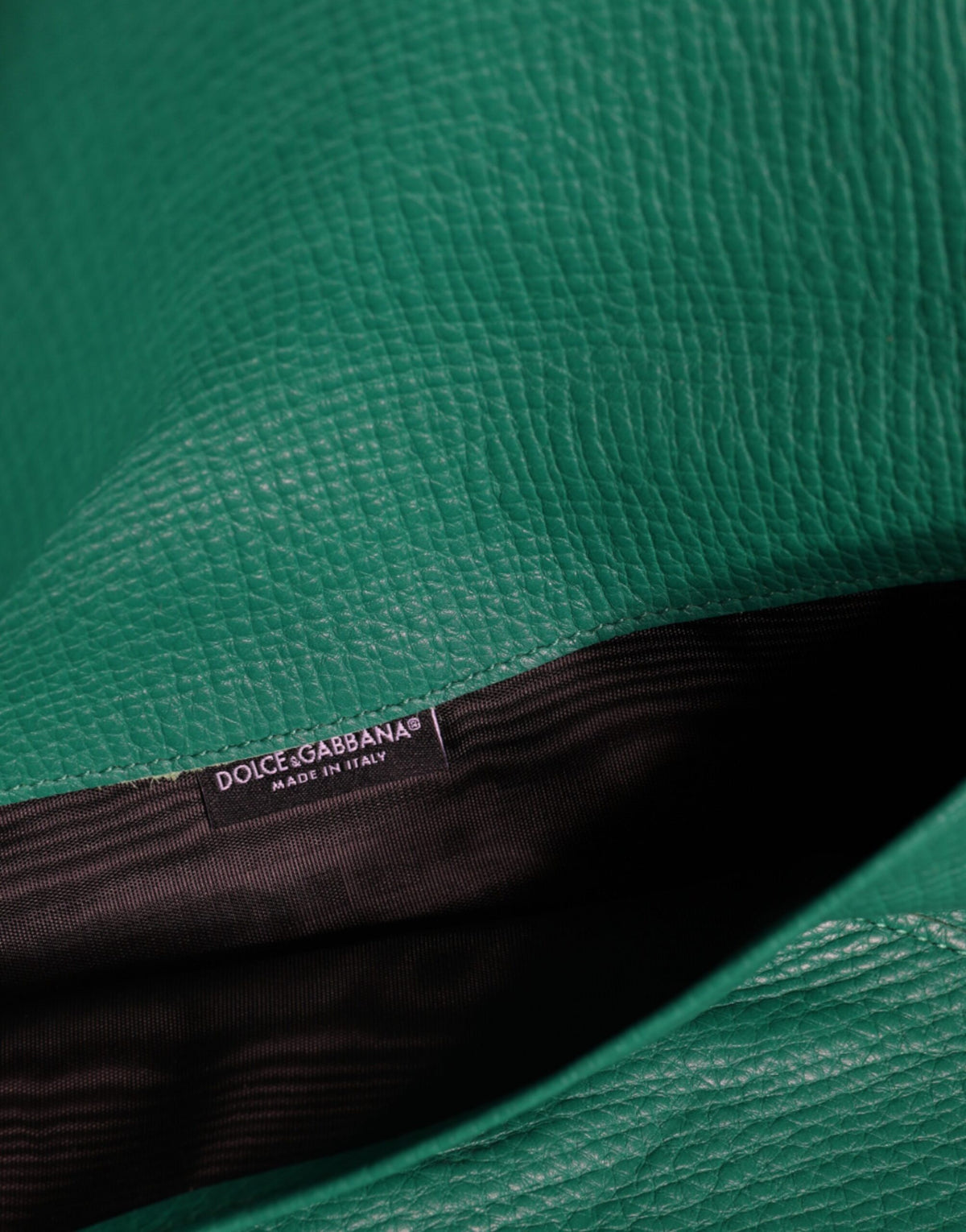 Dolce & Gabbana Sac à Main Clutch en Cuir Vert