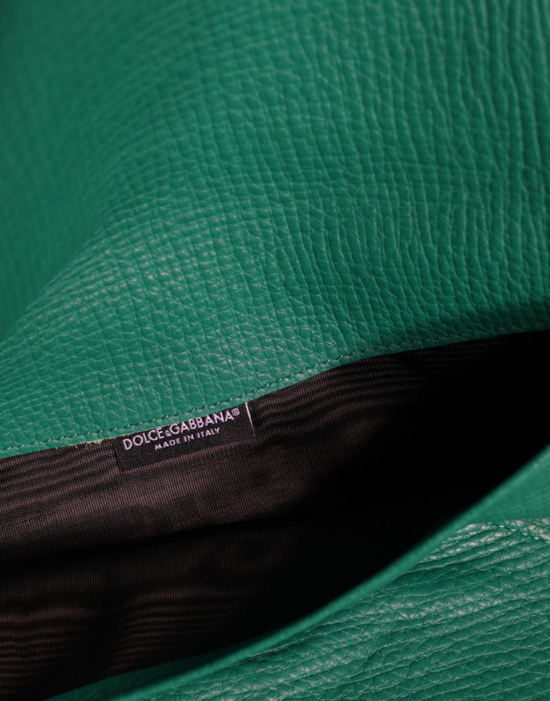 Dolce & Gabbana Sac à Main Clutch en Cuir Vert