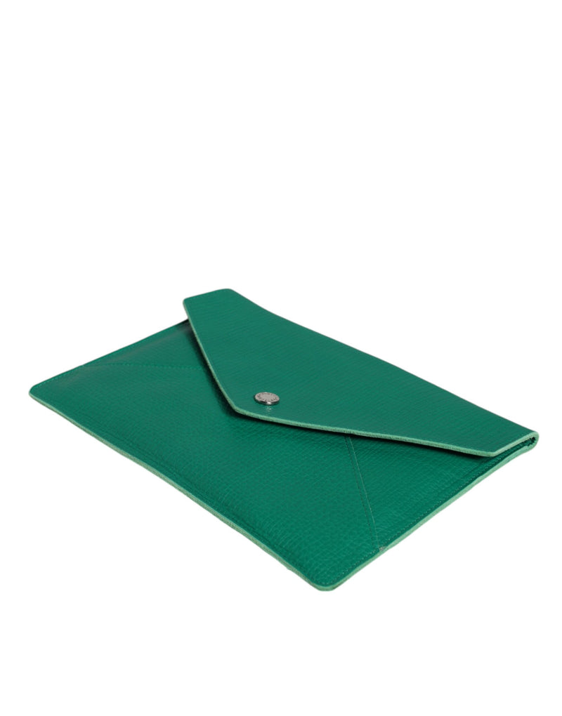 Dolce & Gabbana Sac à Main Clutch en Cuir Vert
