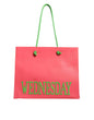 Sac fourre-tout en cuir rose Weekend Wednesday d'Alberta Ferretti