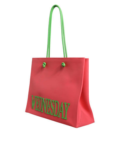 Sac fourre-tout en cuir rose Weekend Wednesday d'Alberta Ferretti