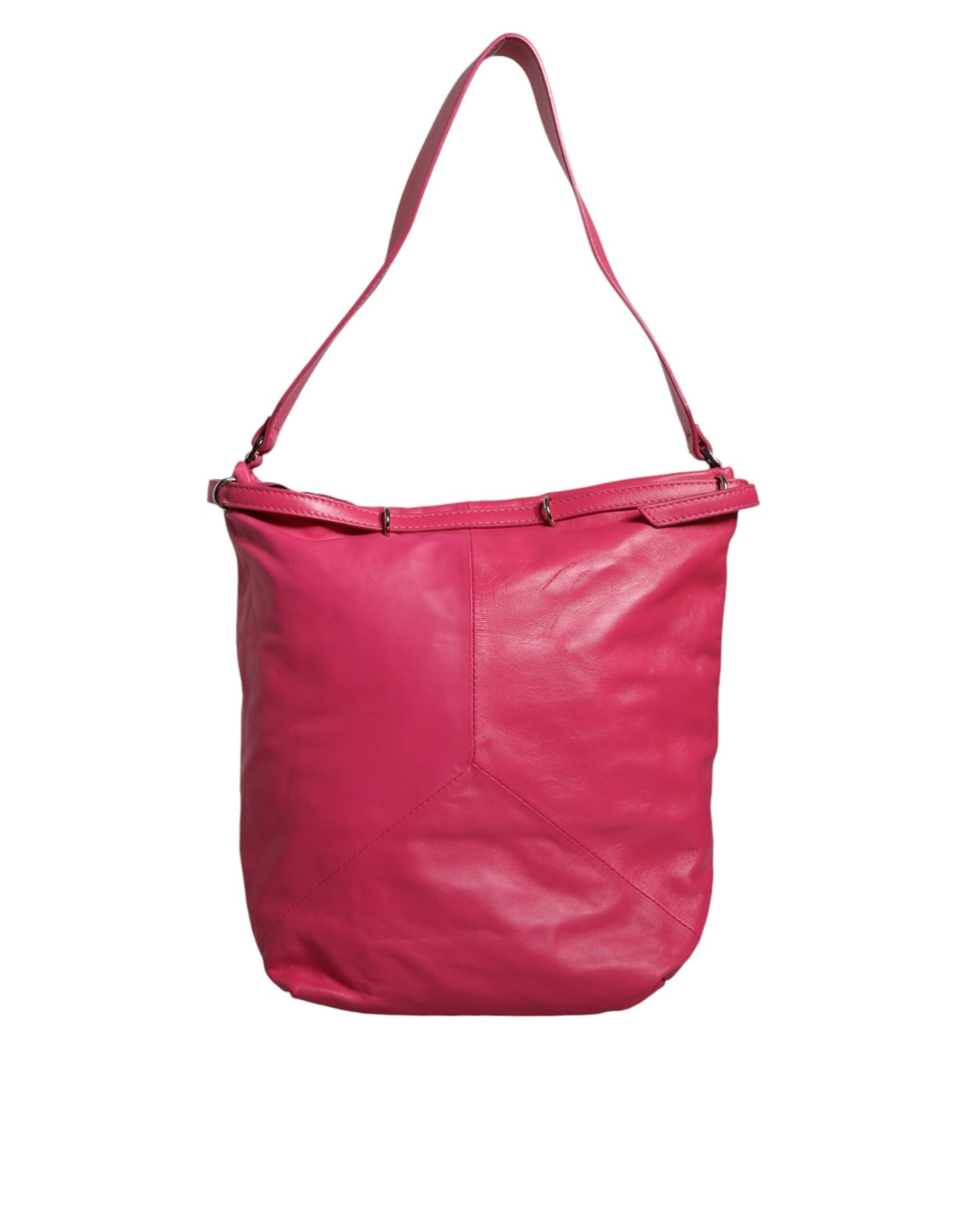 Sac fourre-tout à bandoulière en cuir rose fuchsia Patrizia Pepe