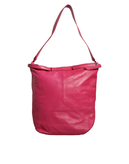Sac fourre-tout à bandoulière en cuir rose fuchsia Patrizia Pepe