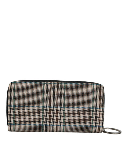 MM6 Maison Margiela Multicolor Houndstooth Continental Clutch Portemonnee met Ritssluiting