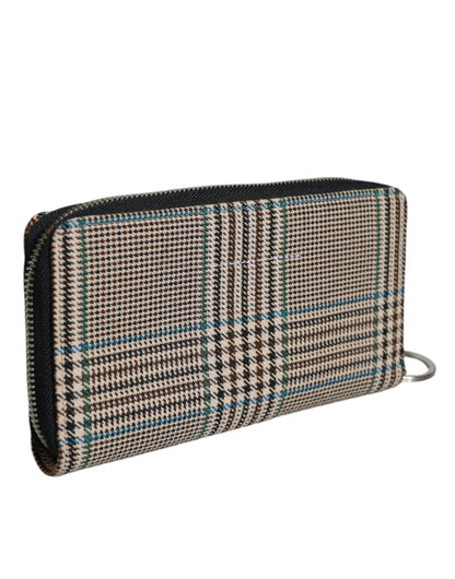 MM6 Maison Margiela Multicolor Houndstooth Continental Clutch Portemonnee met Ritssluiting