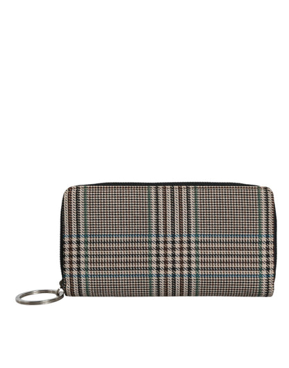 MM6 Maison Margiela Multicolor Houndstooth Continental Clutch Portemonnee met Ritssluiting