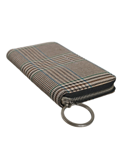 MM6 Maison Margiela Multicolor Houndstooth Continental Clutch Portemonnee met Ritssluiting