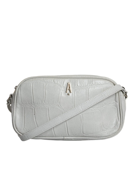 Aniye By Witte Croc Print Leren Crossbody Sling Bag