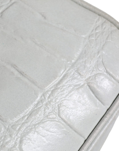 Aniye By Witte Croc Print Leren Crossbody Sling Bag