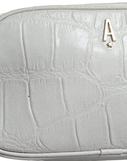 Aniye By Witte Croc Print Leren Crossbody Sling Bag