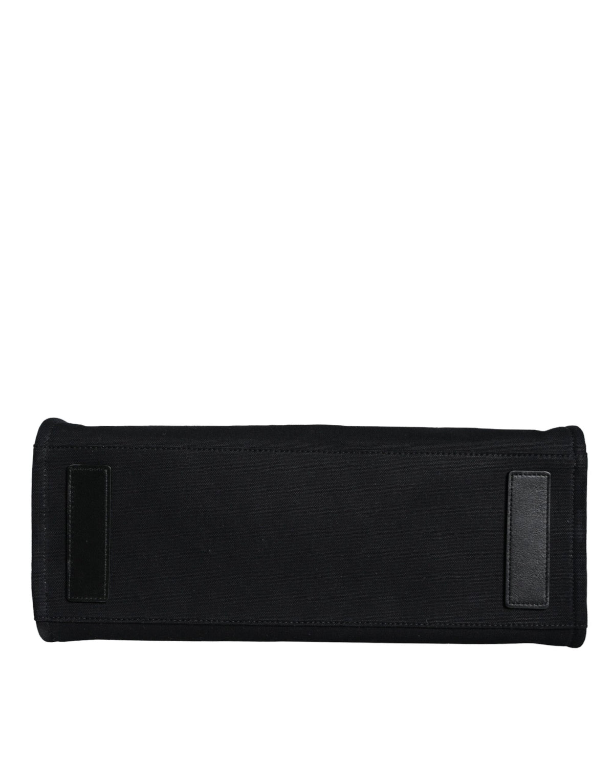 Sac à main en toile et cuir noir Versace avec logo