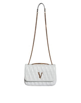 Sac à bandoulière Versace Mini Nappa en cuir blanc