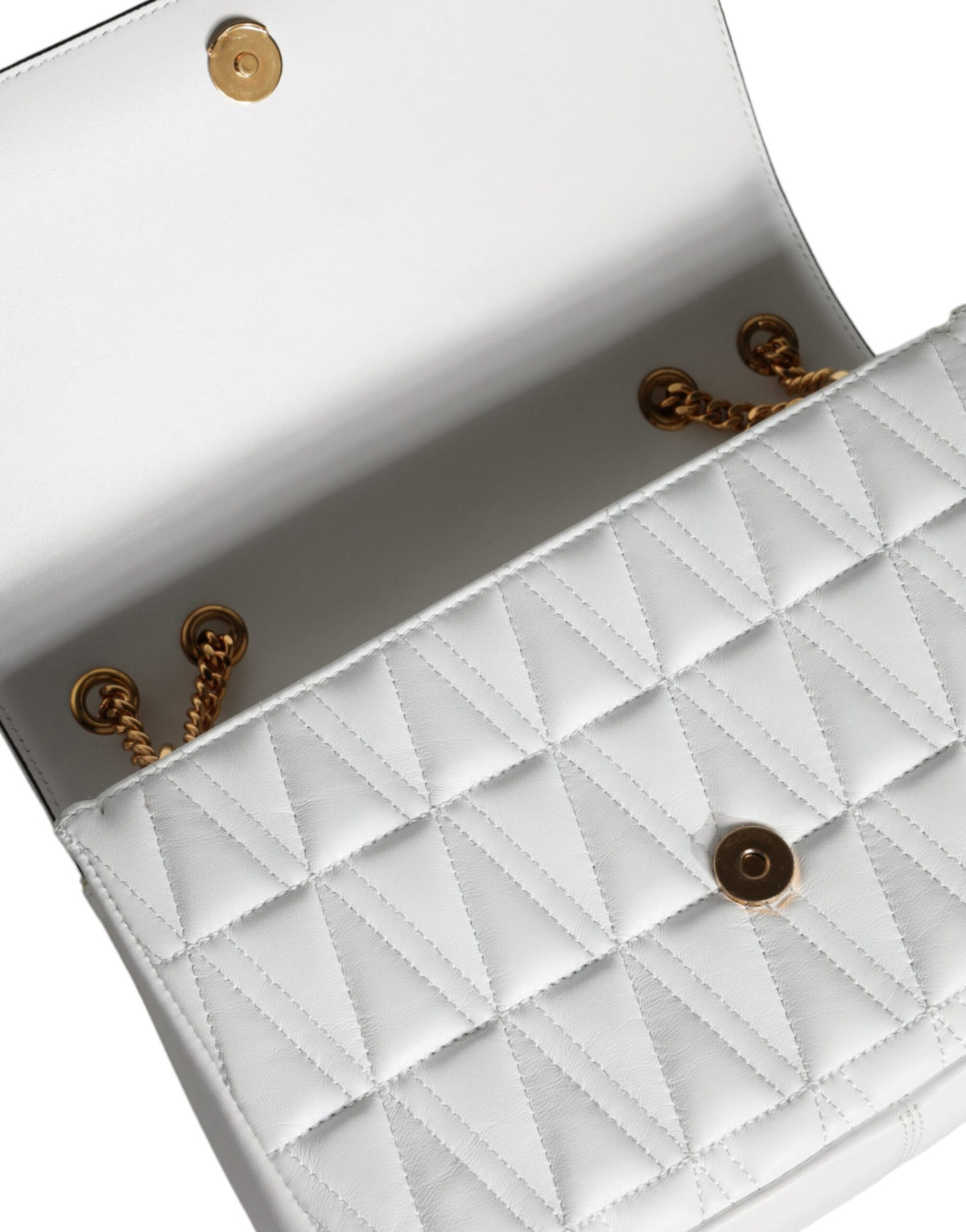 Sac à bandoulière Versace Mini Nappa en cuir blanc