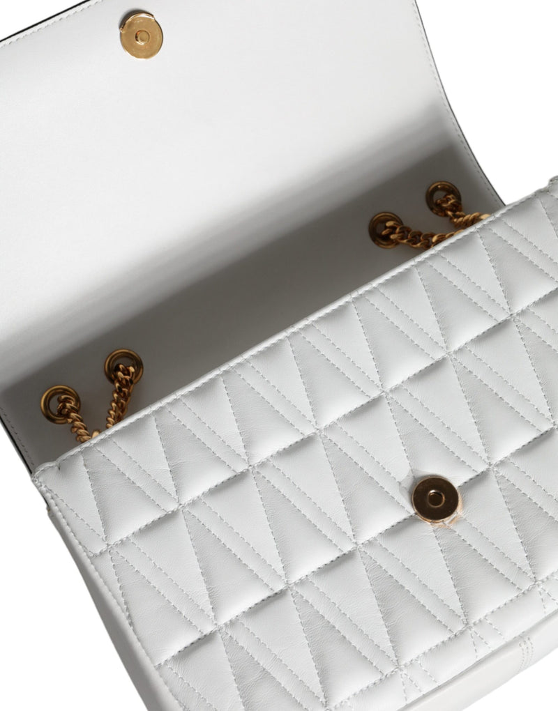 Sac à bandoulière Versace Mini Nappa en cuir blanc