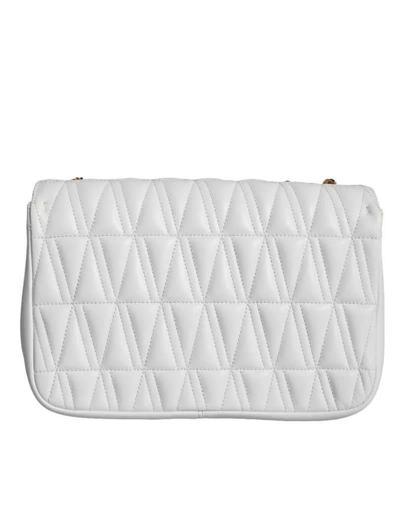 Sac à bandoulière Versace Mini Nappa en cuir blanc