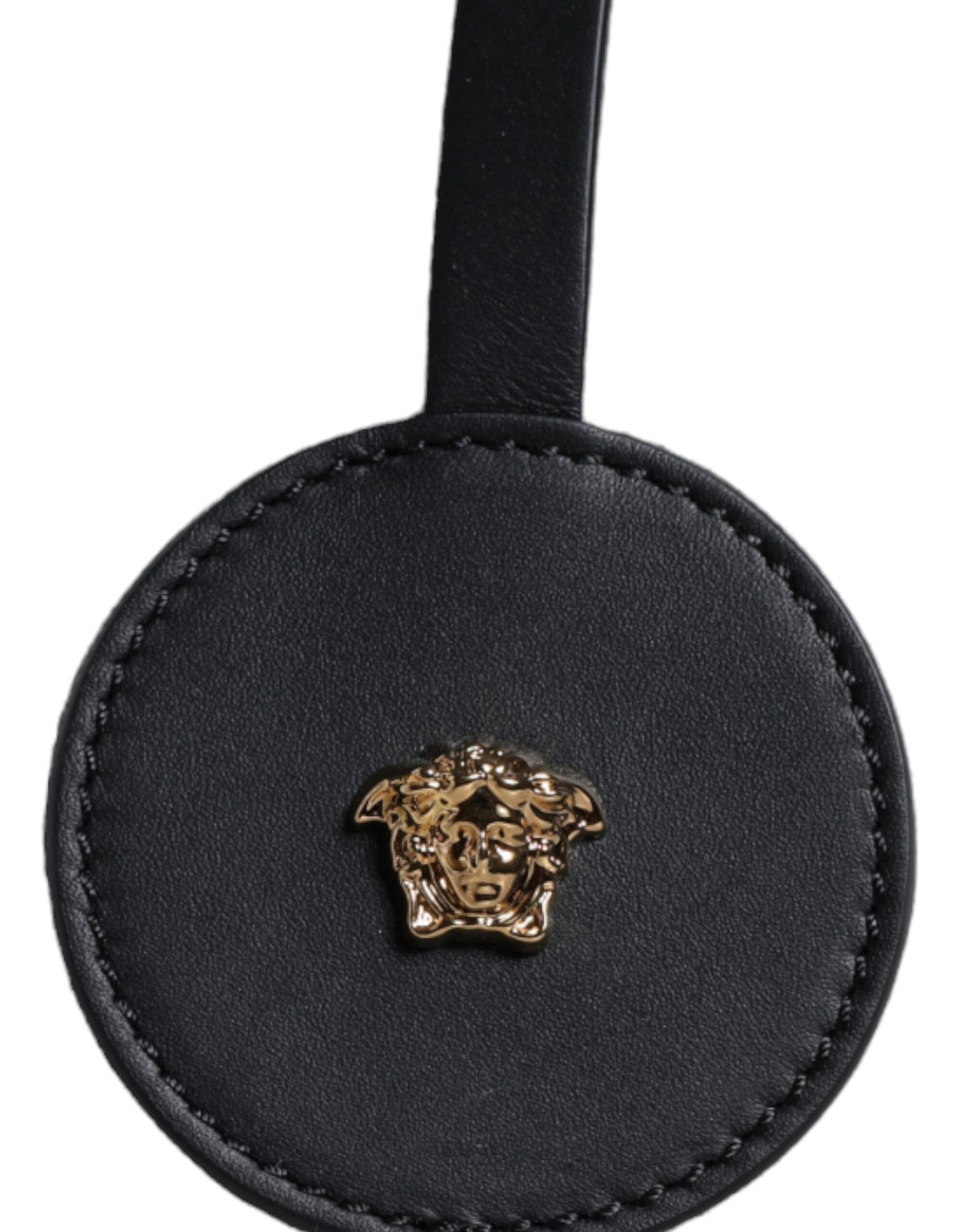 Sac à main en toile et cuir blanc Versace - Modèle logo