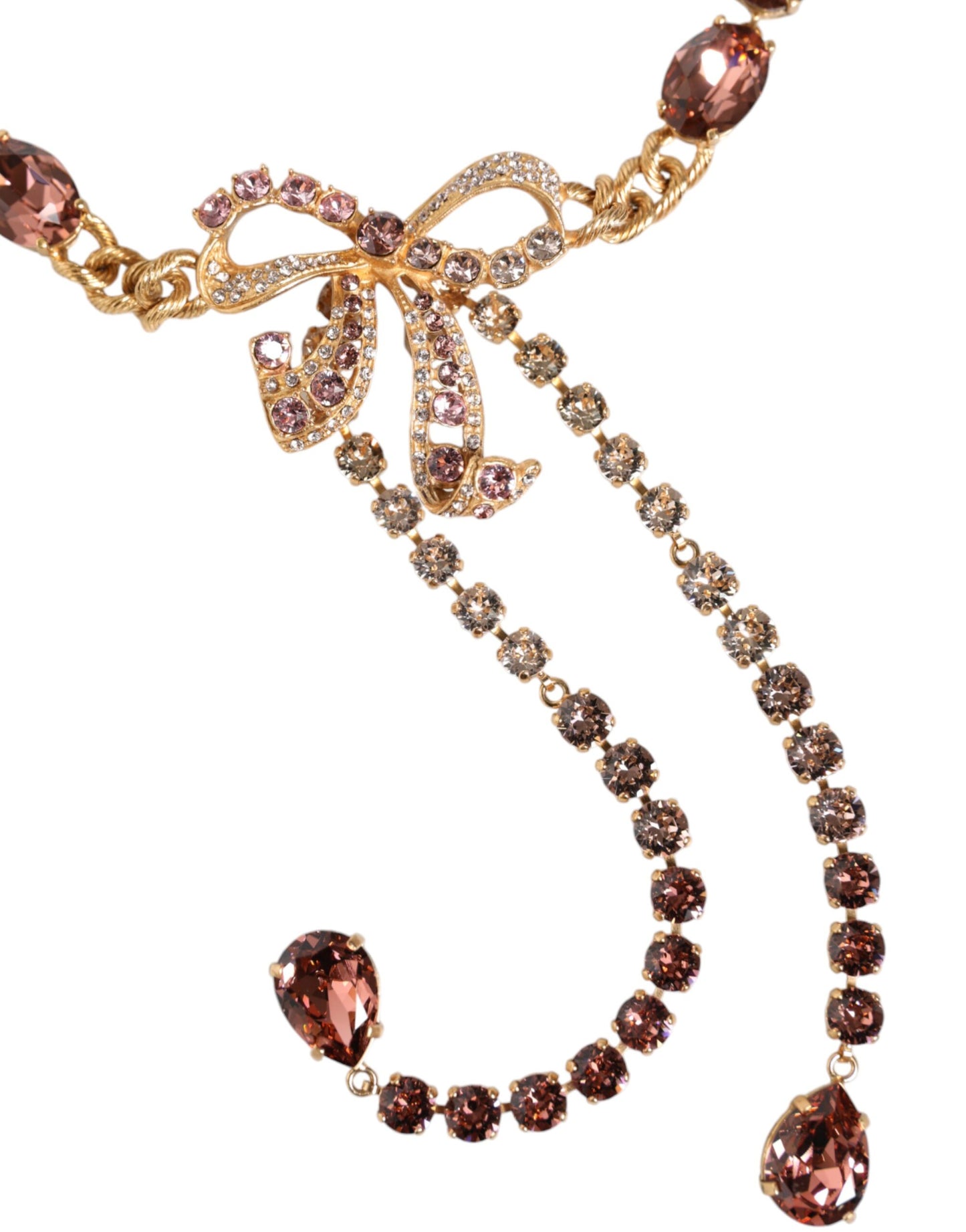 Dolce & Gabbana goudkleurige tailleketting met kristallen van messing