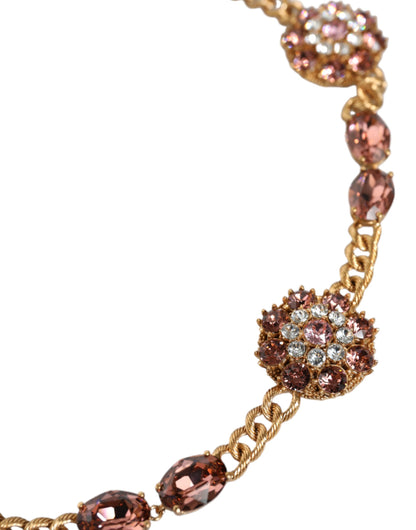 Dolce & Gabbana goudkleurige tailleketting met kristallen van messing