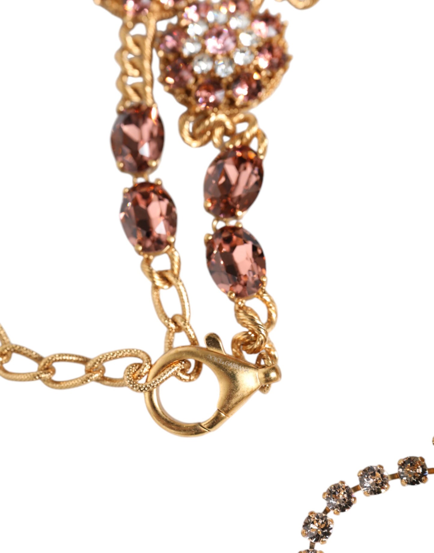 Dolce & Gabbana goudkleurige tailleketting met kristallen van messing