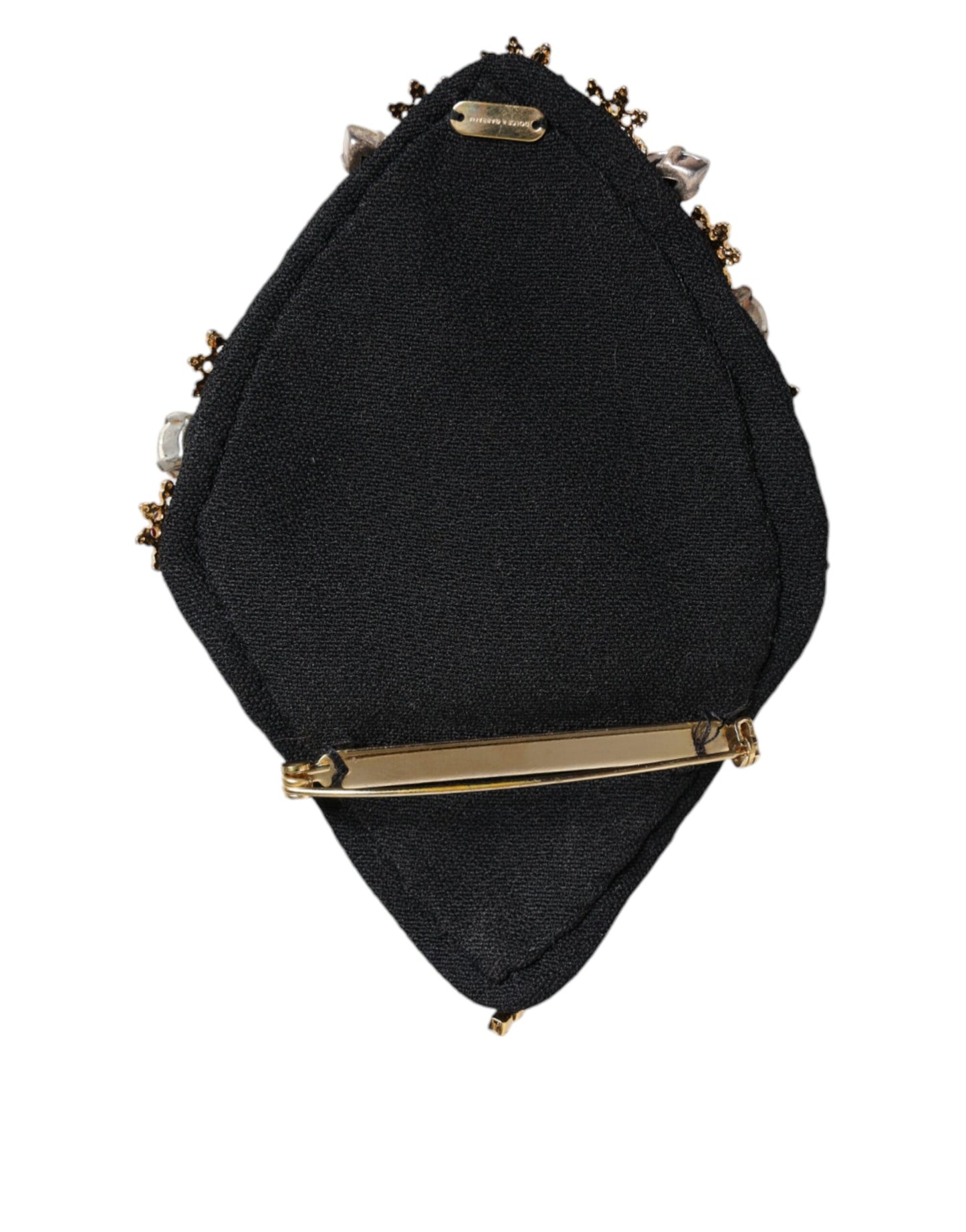 Dolce & Gabbana Gouden Messing Sacred Heart Kristal Versierde Broche