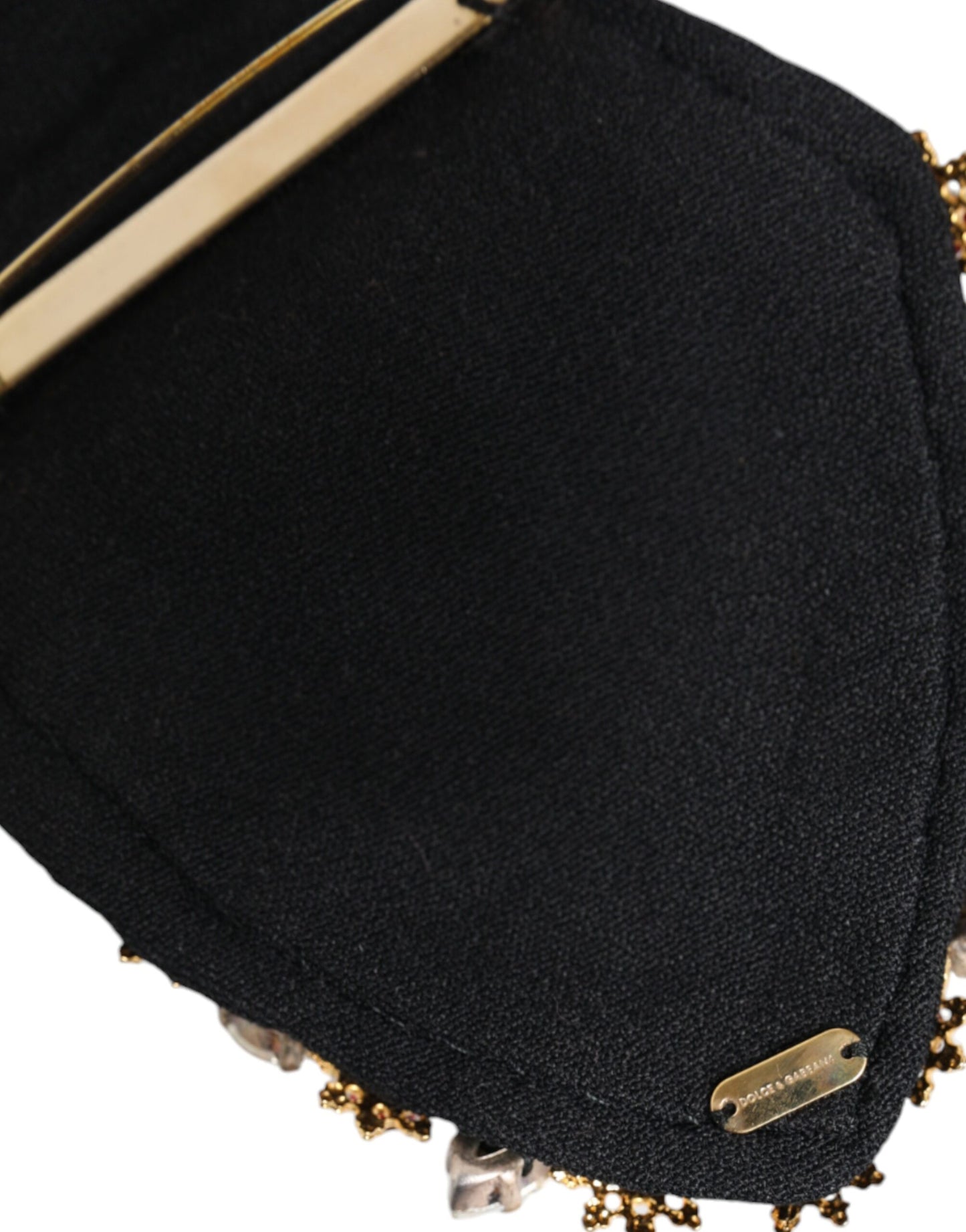 Dolce & Gabbana Gouden Messing Sacred Heart Kristal Versierde Broche