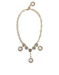 Dolce & Gabbana Gouden Ketting Messing Kristallen Klok Statement Ketting