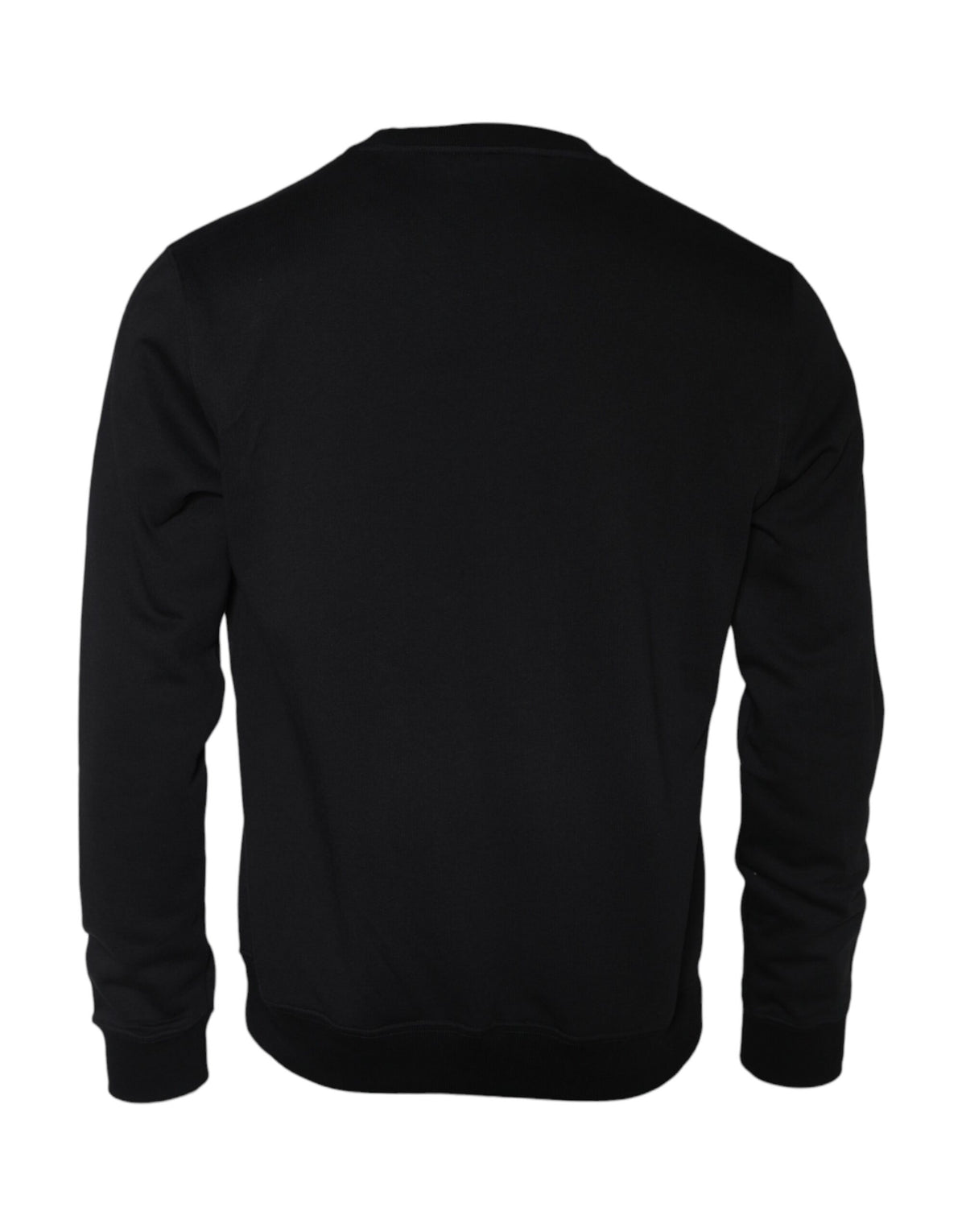 Pull en coton à col rond en molleton Versace noir avec tête de Méduse.