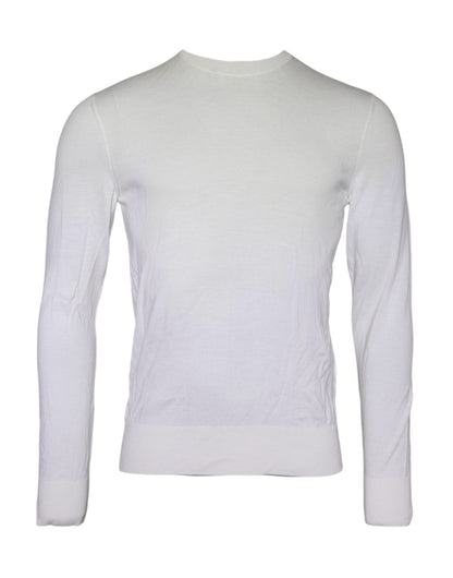 Dolce &amp; Gabbana Off White Wolletruien met Hoge Kraag