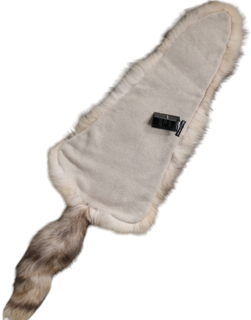 Dolce & Gabbana Écharpe en Fourrure de Renard Frost Marron