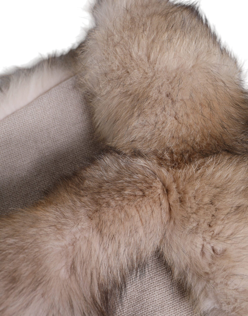 Dolce & Gabbana Écharpe en Fourrure de Renard Frost Marron