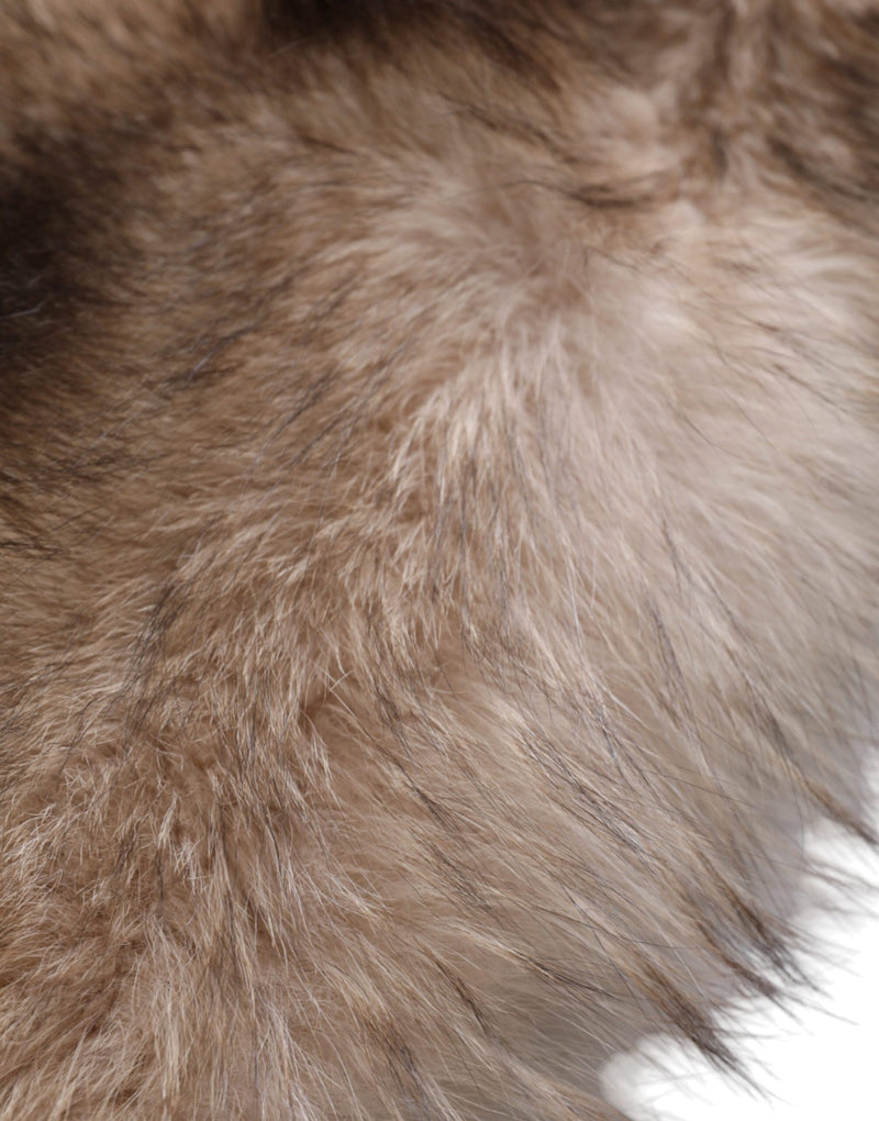 Dolce & Gabbana Écharpe en Fourrure de Renard Frost Marron