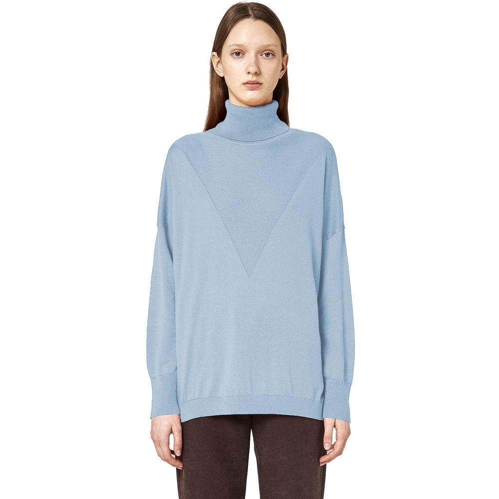 Pull en soie bleu clair pour femme, Alpha Studio
