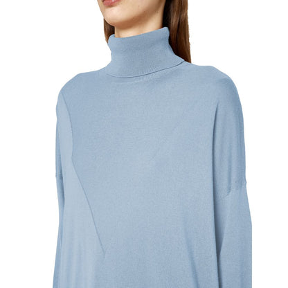 Pull en soie bleu clair pour femme, Alpha Studio