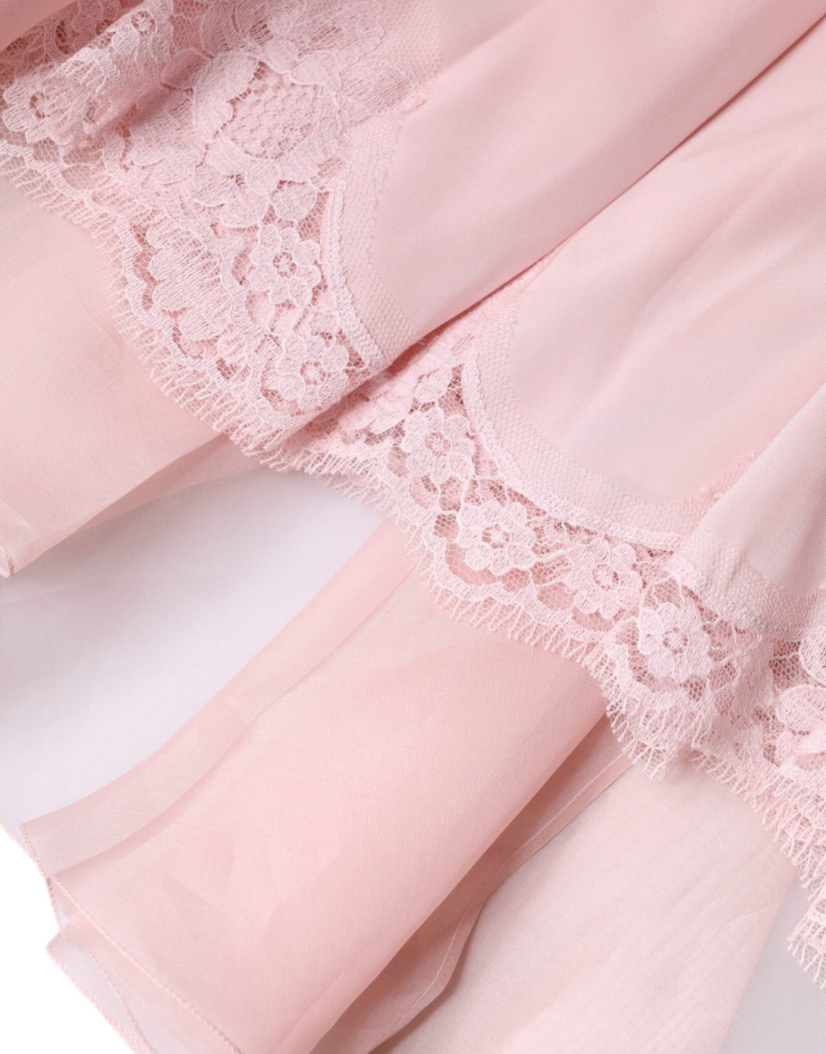 Dolce & Gabbana Robe Maxi A-line Sans Manches en Soie Rose